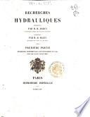 Recherches hydrauliques