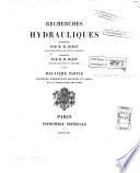 Recherches hydrauliques