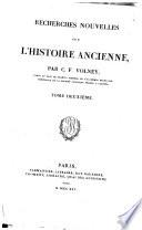 Recherches nouv. sur l'hist. anc