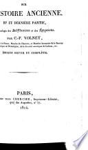 Recherches Nouvelles Sur L'Histoire Ancienne