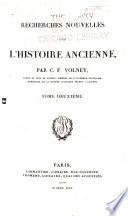 Recherches nouvelles sur l'histoire ancienne