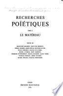 Recherches poïétiques