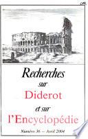 Recherches sur Diderot et sur l'Encyclopédie
