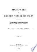 Recherches sur l'histoire primitive des Belges
