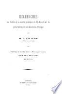 Recherches sur l'orbite de la comète périodique de Holmes et sur les perturbations de son mouvement elliptique