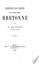 Recherches sur l'origine d'une ancienne coutume bretonne [i.e. the “Êginad”].