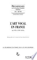 Recherches sur la musique française classique