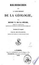 Recherches sur la partie théorique de la géologie