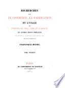 Recherches sur le commerce