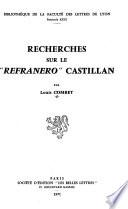 Recherches sur le refranero castillan