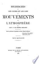 Recherches sur les causes et les lois des mouvements de l'atmosphère