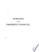 Recherches sur les ossemens fossile, ou l'on rétablit les caractères de plusieurs espècies d'animaux dont les révolutions du globe ont detruit les espèces
