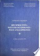Réciprocités, pays francophones-pays anglophones