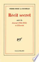 Récit secret / Journal (1944-1945) / Exorde