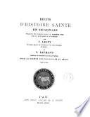 Récits d'histoire sainte en béarnais, tr. et publ. par V. Lespy et P. Raymond