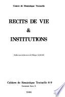 Récits de vie & institutions