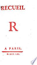 Recueil A [- &]