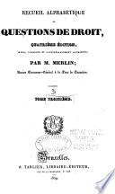 Recueil alphabétique de questions de droit