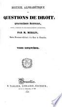 Recueil alphabétique de questions de droit