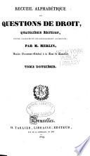 Recueil alphabétique de questions de droit