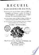 Recueil complet par ordre de dates, de tous les arrêts du Parlement de Paris... concernant les soi-disans Jésuites