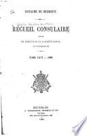 Recueil consulaire cotenant les rapports commerciaux des agents belges à l'étranger