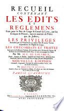 Recueil contenant les édits et règlemens faits pour le paix de Liége & comté de Looz,