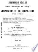 Recueil critique de jurisprudence et de législation