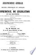 Recueil critique de jurisprudence et de législation