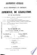 Recueil critique de jurisprudence et de législation