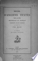 Recueil d'anciens textes bas-latins