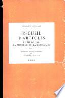 Recueil d'articles : Le Mercure, La Minerve et la Renommée