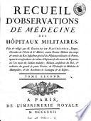 Recueil d'observations de médecine des hôpitaux militaires