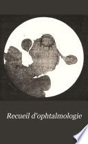 Recueil d'ophtalmologie
