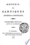Recueil de cantiques anciens et nouveaux