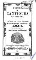 Recueil de cantiques spirituels, avec les airs notés