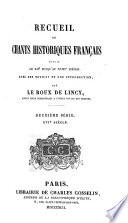 Recueil de chants historiques français depuis le XIIe siècle jusqu'au XVIIIe siècle: XVIe siècle