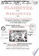 Recueil de divers plaidoyers et harangues, par Antoine Le Maistre