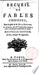 Recueil de Fables choisies