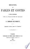 Recueil de fables et contes en Patois Saintongeais avec la traduction en regard par Henri Burgaud des Marets
