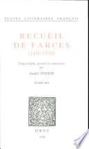 Recueil de farces (1450-1550)