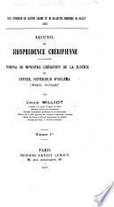 Recueil de jurisprudence chérifienne