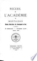 Recueil de l'Académie de Montauban