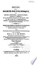 Recueil de la Société polytechnique