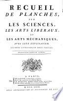 Recueil De Planches Sur Les Sciences, Les Arts Liberaux Et Les Arts Méchaniques