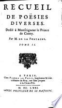 Recueil De Pöesies Chrestiennes Et Diverses