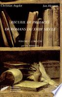 Recueil de préfaces de romans du XVIIIe siècle