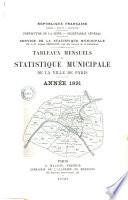 Recueil de statistique municipale de la ville de Paris
