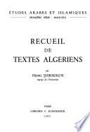 Recueil de textes algériens
