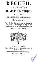 Recueil De Traités De Mathématique